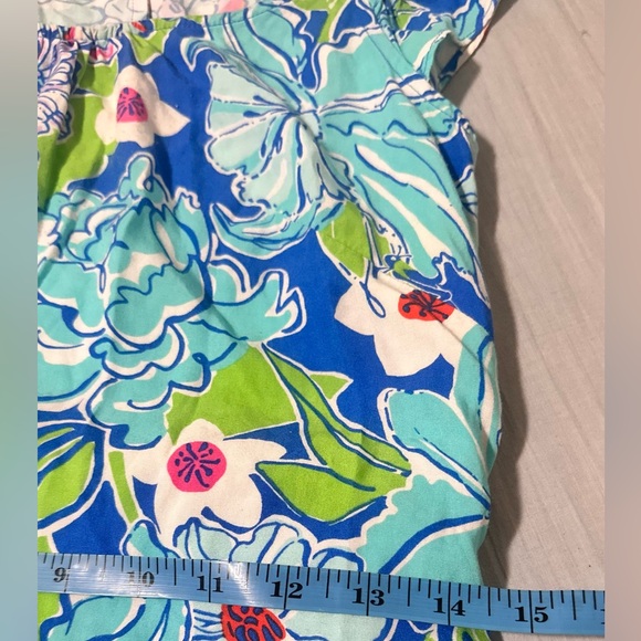 Lilly Pulitzer Maya Worth Blue May Flowers Floral Print Tie Waist Dress - Picture 11 of 14